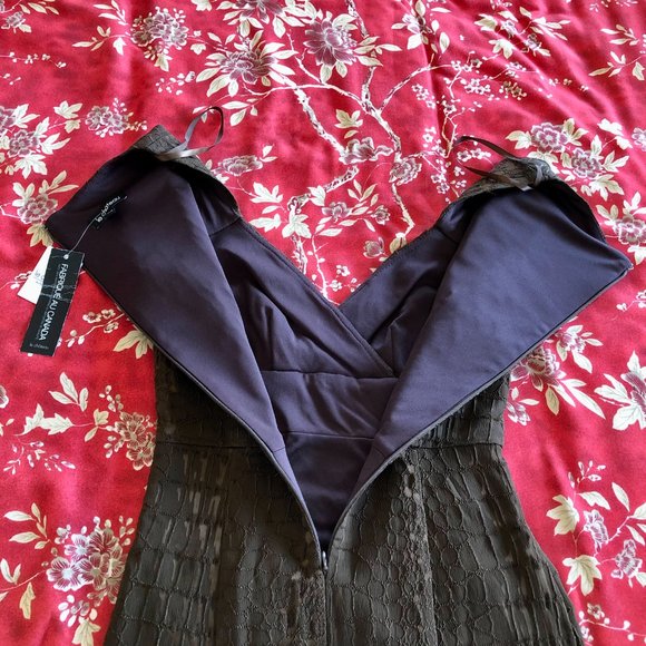 *NWT* Snake-Print Pleated-Waist Sweetheart Neck Dress - Made in Canada- XXS - Picture 8 of 16